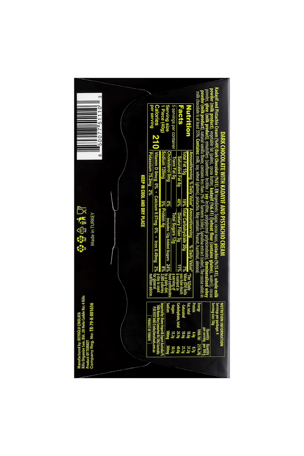 Dubaco DARK 200 gr. / 7.05 oz